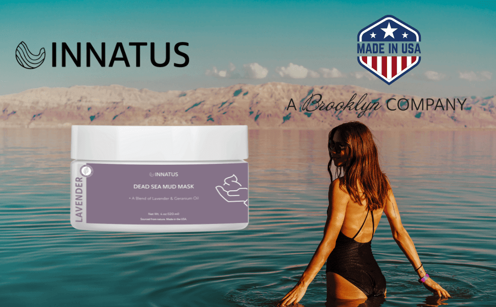 Dead Sea Mud Mask with Lavender Oil – 4oz Detoxifying & Purifying Face Mask – Infused with Spearmint, Lemon & Bergamot Oils for Acne Control & Skin Rejuvenation "
