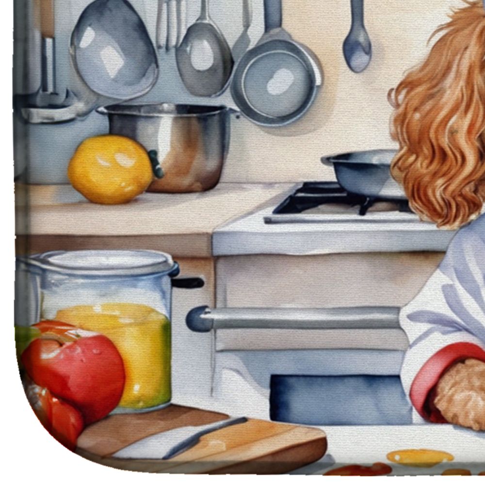 Cockapoo The Chef Dish Drying Mat Absorbent Dish Drying Mat Pad for Kitchen Counter Dish Drainer Mat for Countertop, 14 x 21", Multicolor