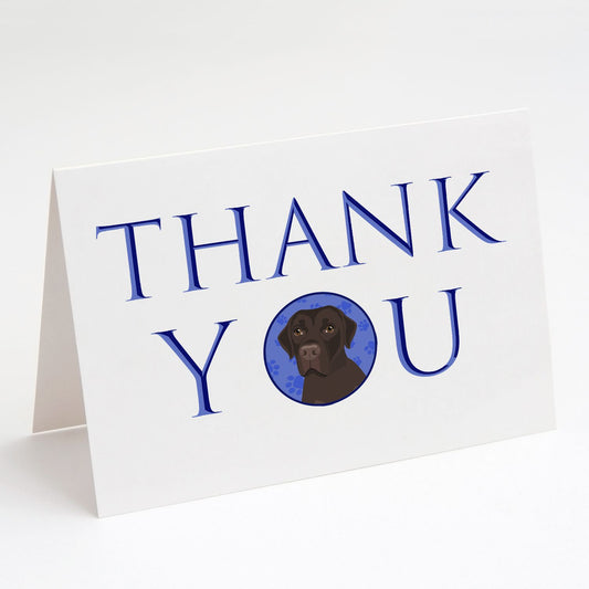 Labrador Retriever Chocolate #1 Thank You Greeting Cards Pack of 8 Blank Cards with Envelopes Whimsical A7 Size 5x7 Blank Note Cards