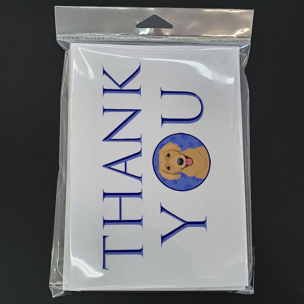 Golden Retriever Gold #2 Thank You Greeting Cards Pack of 8 Blank Cards with Envelopes Whimsical A7 Size 5x7 Blank Note Cards