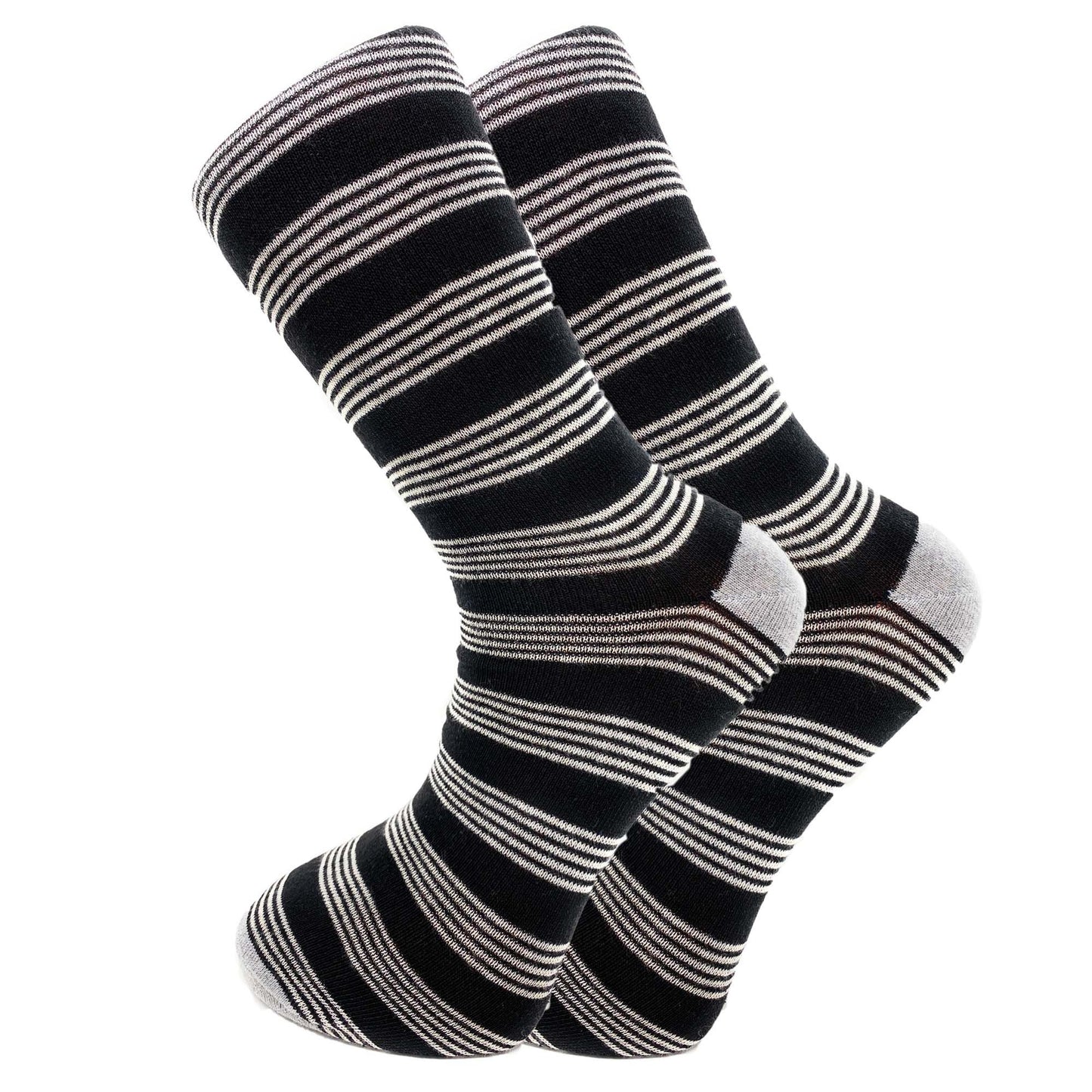 Men's Cotton Crew Dress Socks 5 Pairs Business Casual Moisture-Wicking