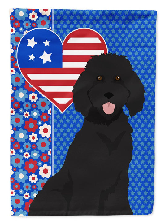 Standard Black Poodle USA American Garden Flag Mailbox Flag Decorative Yard Flag Banner Outside Patio Artwork Yard Flower Beds, Garden Size, Multicolor
