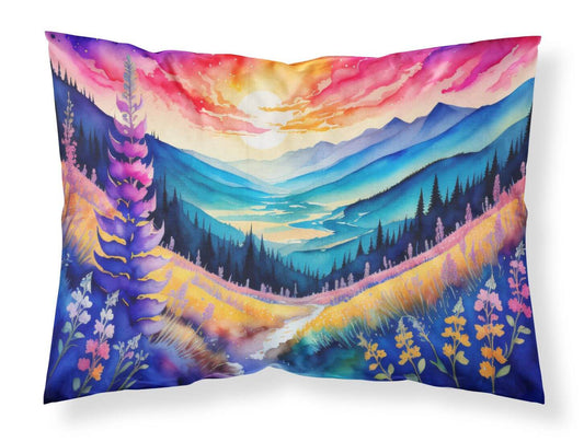 Annual Larkspur in Color Standard Pillowcase Lightweight Super Soft Easy Care Decorative Artwork Pillowcase, Standard - Clothes For Her Online Store
