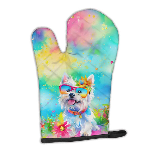 Westie Hippie Dawg Oven Mitt Heat Resistant Thick Oven Mitt for Hot Pans and Oven, Kitchen Mitt Protect Hands, Cooking Baking Glove
