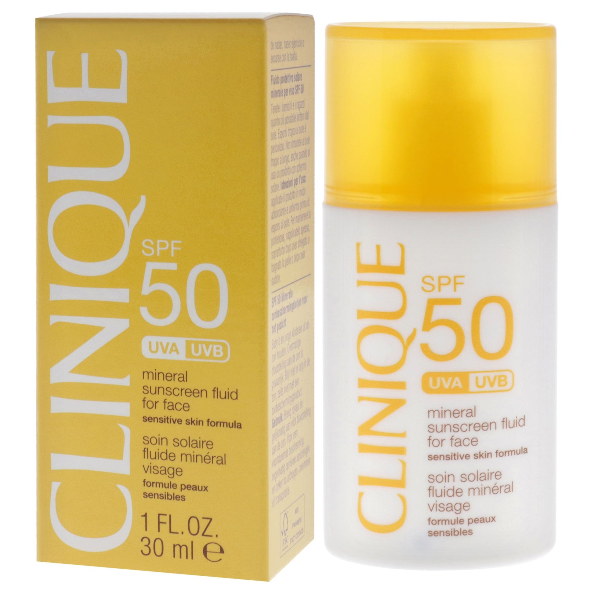 Mineral Sunscreen Fluid for Face SPF50 by Clinique for Women - 1 oz Sunscreen