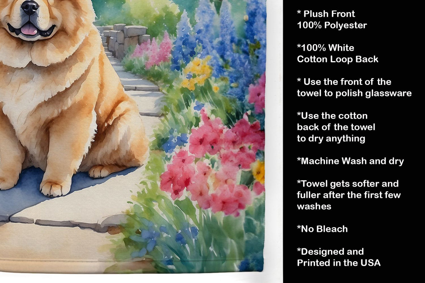 Chow Chow Spring Path Kitchen Towel Dish Cloths Guest Hand Towel Decorative Bathroom Towel for Face,Tea, Dishcloth, Kitchen and Bath