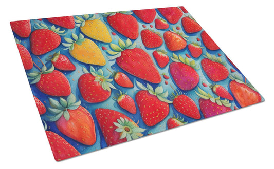 NEW Colorful Strawberries Glass Cutting Board Decorative Tempered Glass Kitchen Cutting and Serving Board Large Size Chopping Board