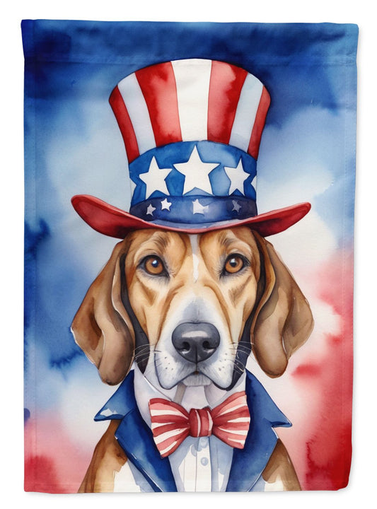 English Foxhound Patriotic American Garden Flag Mailbox Flag Decorative Yard Flag Banner Outside Patio Artwork Yard Flower Beds, Garden Size, Multicolor
