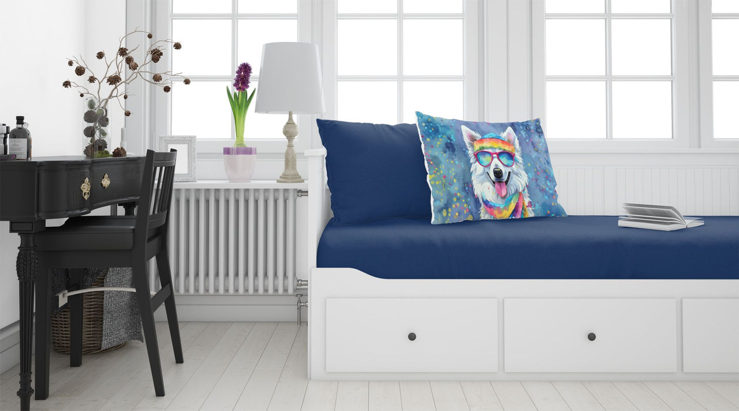 American Eskimo Hippie Dawg Standard Pillowcase Lightweight Super Soft Easy Care Decorative Artwork Pillowcase, Standard