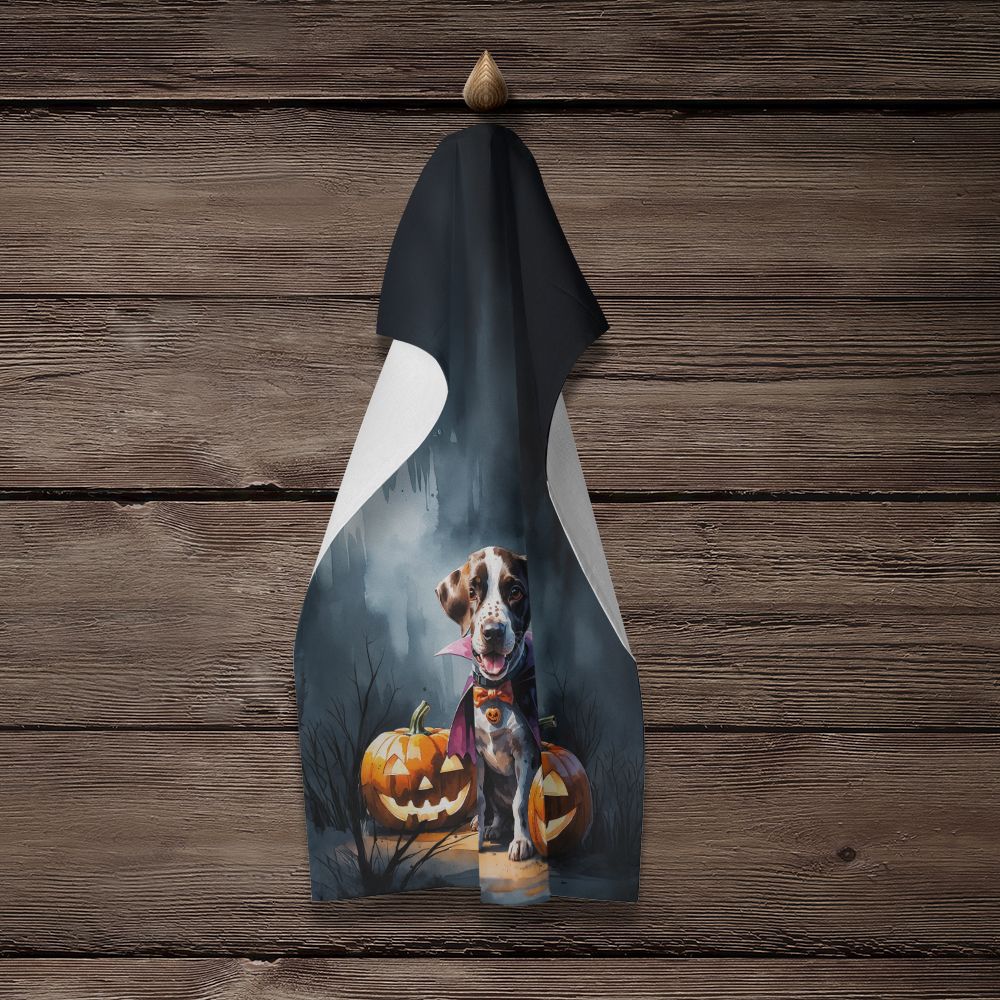 German Shorthaired Pointer Puppy Halloween Kitchen Towel Dish Cloths Guest Hand Towel Decorative Bathroom Towel for Face,Tea, Dishcloth, Kitchen and Bath