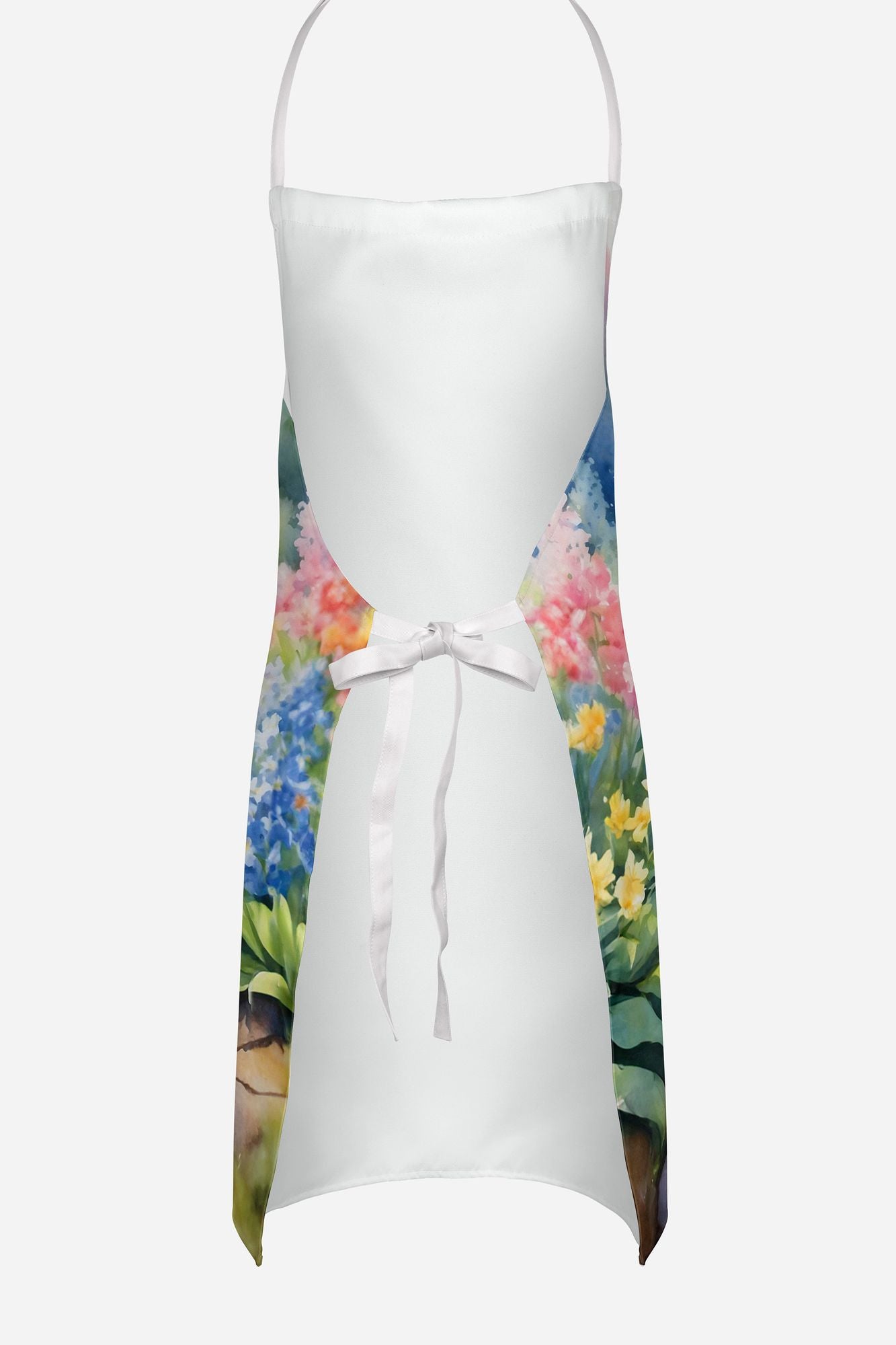 White Boxer Spring Path Apron Cooking Kitchen Server Baking Crafts Gardening for Adult Women Men, Unisex, Large, Multicolor
