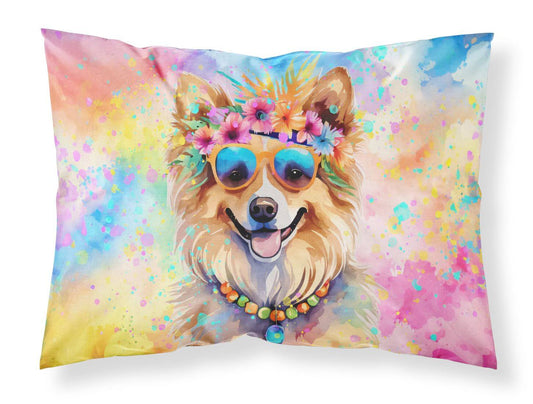 Pomeranian Hippie Dawg Standard Pillowcase Lightweight Super Soft Easy Care Decorative Artwork Pillowcase, Standard