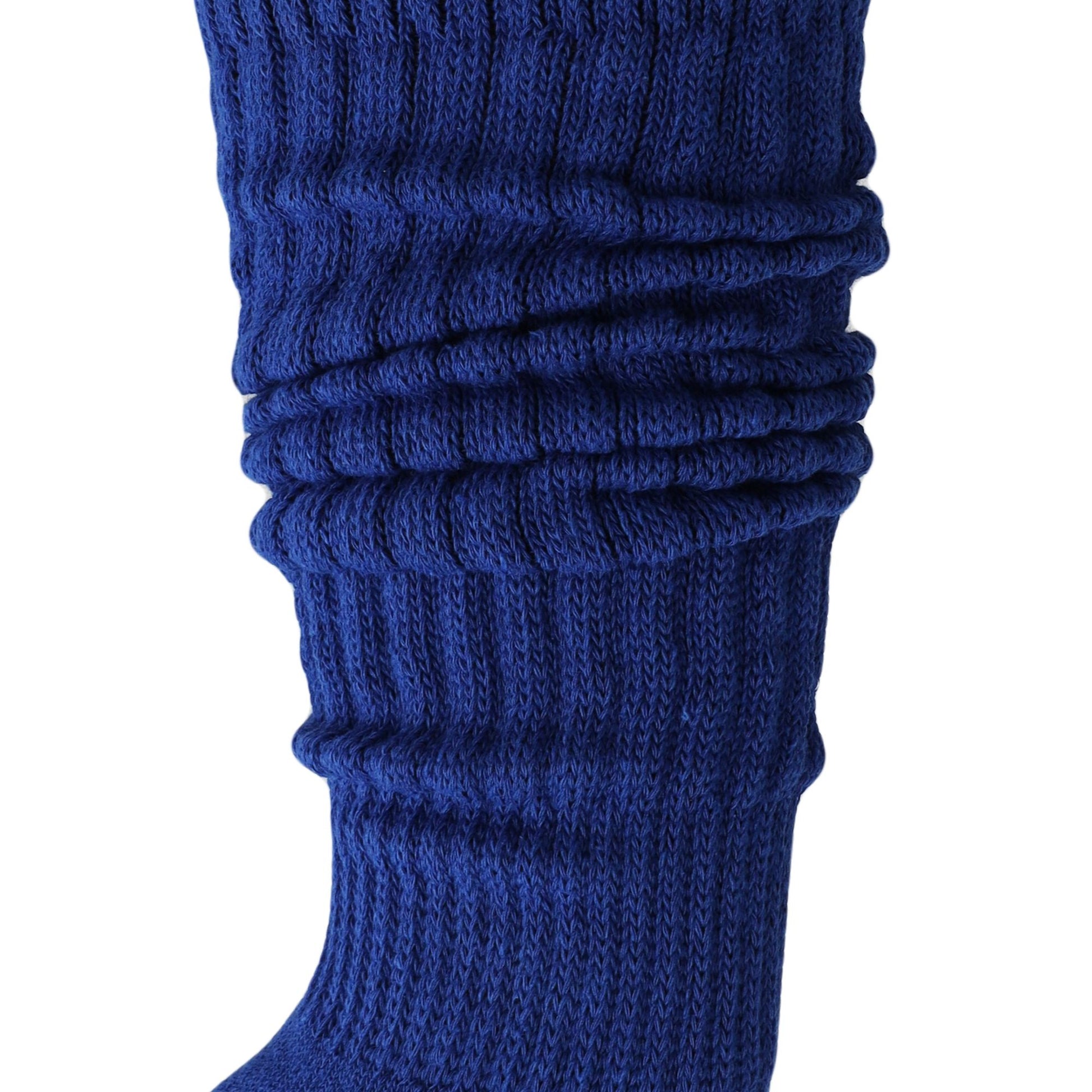 Women's Extra Long Slouch Scrunch Socks Knee High, Cotton Blend, Pack of 2, Fits Shoe Sizes 5-10, 80s Style, 28 Colors