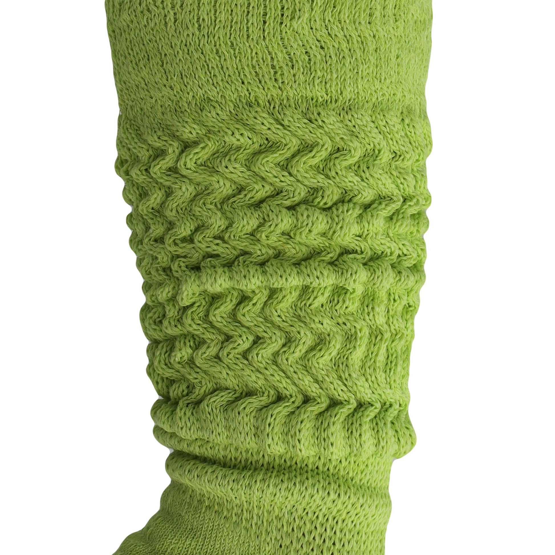 Women's Extra Long Slouch Scrunch Socks Knee High, Cotton Blend, Pack of 2, Fits Shoe Sizes 5-10, 80s Style, 28 Colors