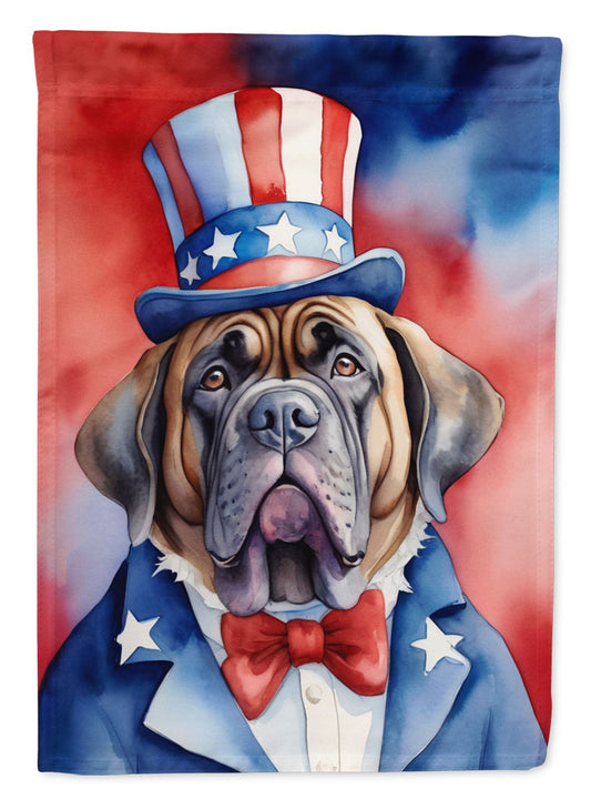 Mastiff Patriotic American House Flag Large Porch Sleeve Pole Decorative Outside Yard Banner Artwork Wall Hanging, Polyester, House Size, Multicolor