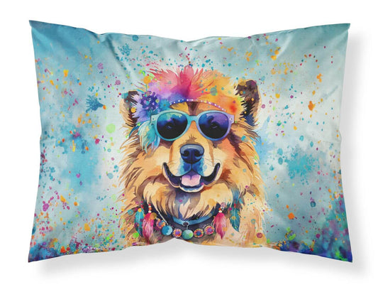 Chow Chow Hippie Dawg Standard Pillowcase Lightweight Super Soft Easy Care Decorative Artwork Pillowcase, Standard