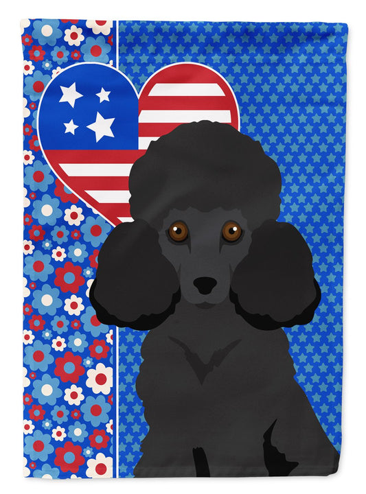 Toy Black Poodle USA American Garden Flag Mailbox Flag Decorative Yard Flag Banner Outside Patio Artwork Yard Flower Beds, Garden Size, Multicolor