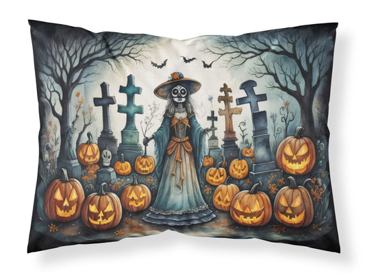La Catrina Skeleton Spooky Halloween Standard Pillowcase Lightweight Super Soft Easy Care Decorative Artwork Pillowcase, Standard