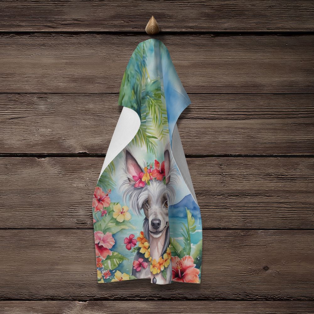 Chinese Crested Luau Kitchen Towel Dish Cloths Guest Hand Towel Decorative Bathroom Towel for Face,Tea, Dishcloth, Kitchen and Bath