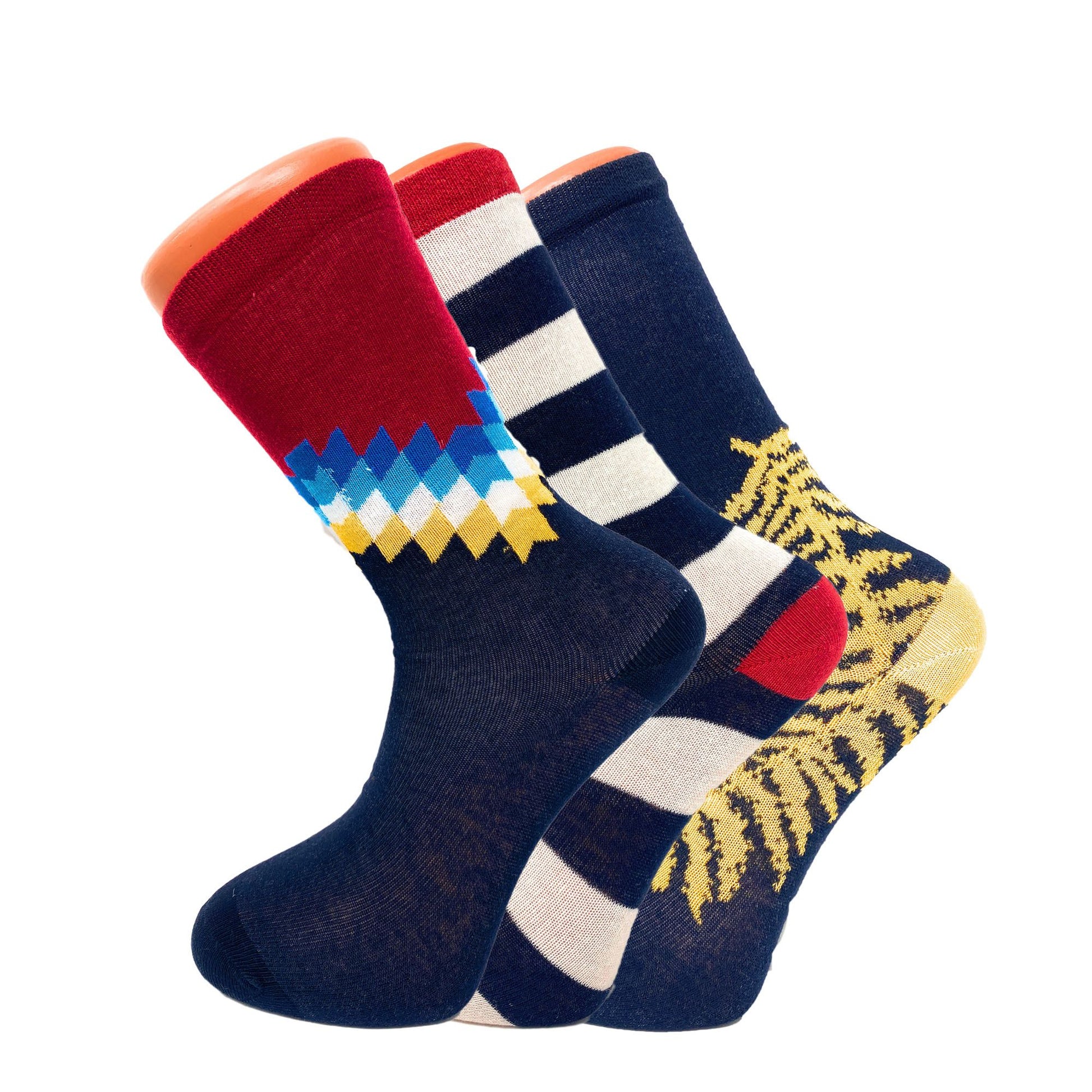 Colorful Funny Socks Novelty Crazy Cotton Crew Dress Socks 6 Pairs