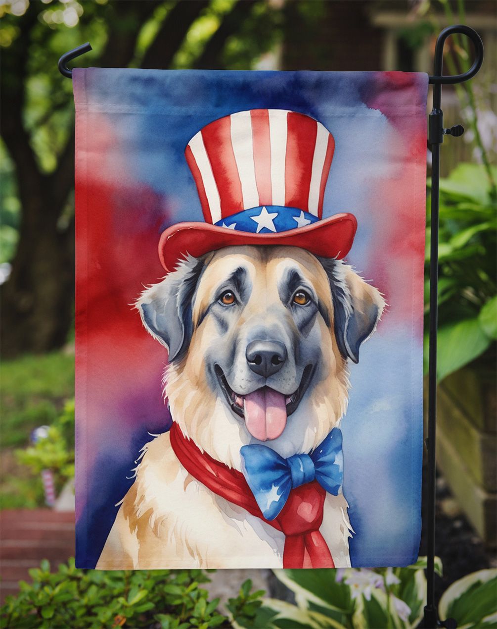 Anatolian Shepherd Patriotic American Garden Flag Mailbox Flag Decorative Yard Flag Banner Outside Patio Artwork Yard Flower Beds, Garden Size, Multicolor
