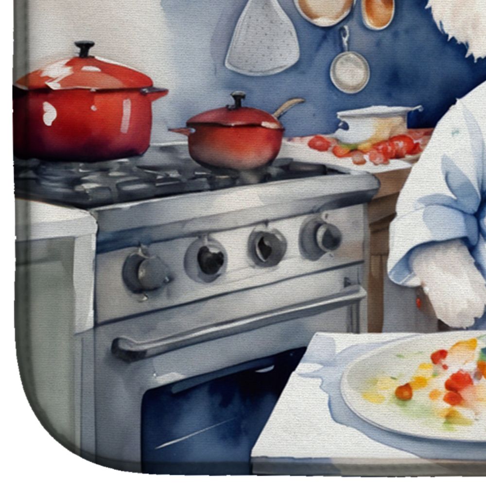Kuvasz The Chef Dish Drying Mat Absorbent Dish Drying Mat Pad for Kitchen Counter Dish Drainer Mat for Countertop, 14 x 21", Multicolor