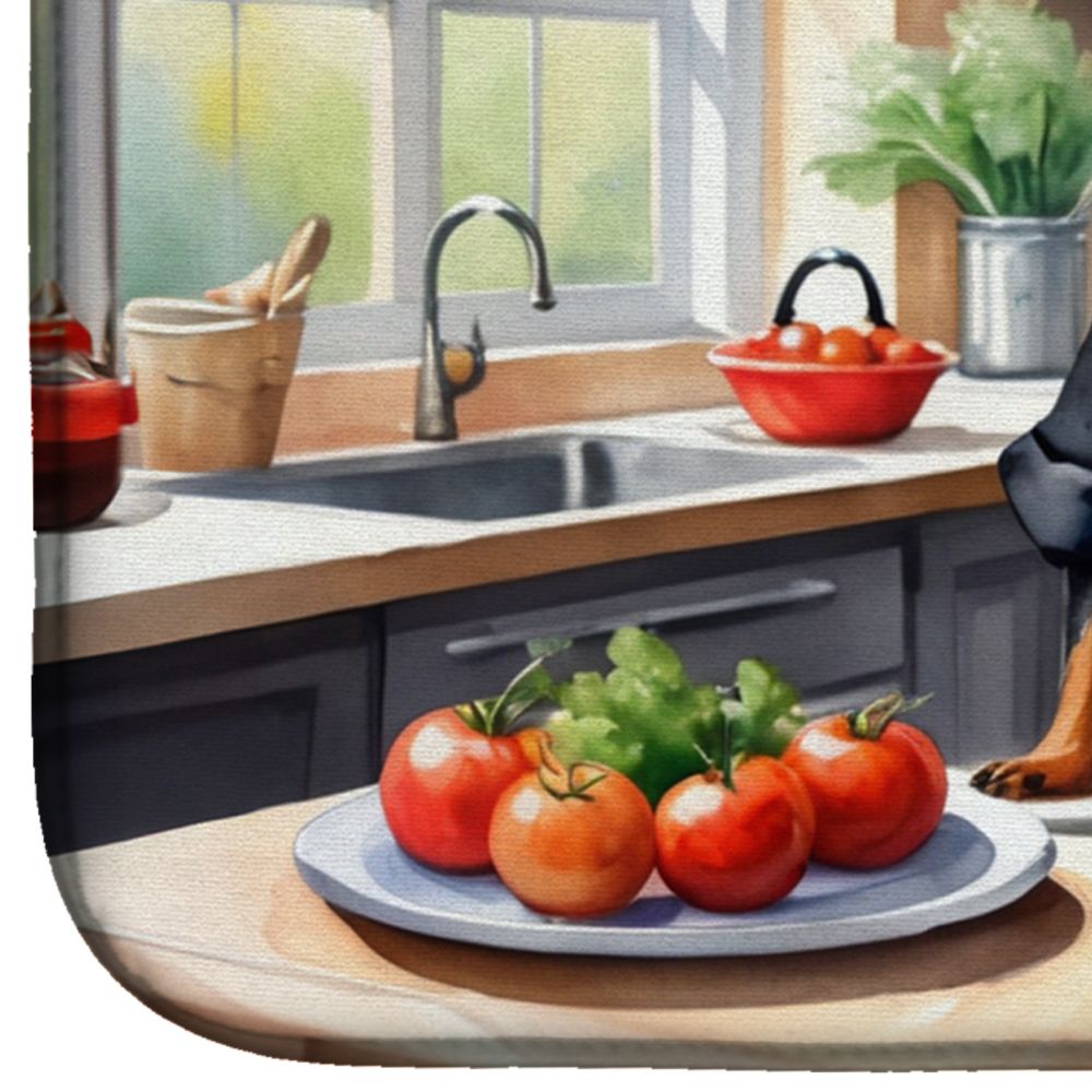Manchester Terrier The Chef Dish Drying Mat Absorbent Dish Drying Mat Pad for Kitchen Counter Dish Drainer Mat for Countertop, 14 x 21", Multicolor
