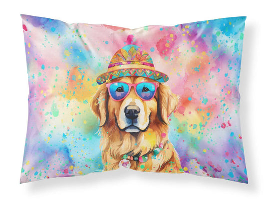 Golden Retriever Hippie Dawg Standard Pillowcase Lightweight Super Soft Easy Care Decorative Artwork Pillowcase, Standard