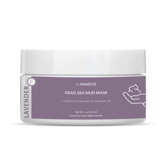 Dead Sea Mud Mask with Lavender Oil – 4oz Detoxifying & Purifying Face Mask – Infused with Spearmint, Lemon & Bergamot Oils for Acne Control & Skin Rejuvenation "
