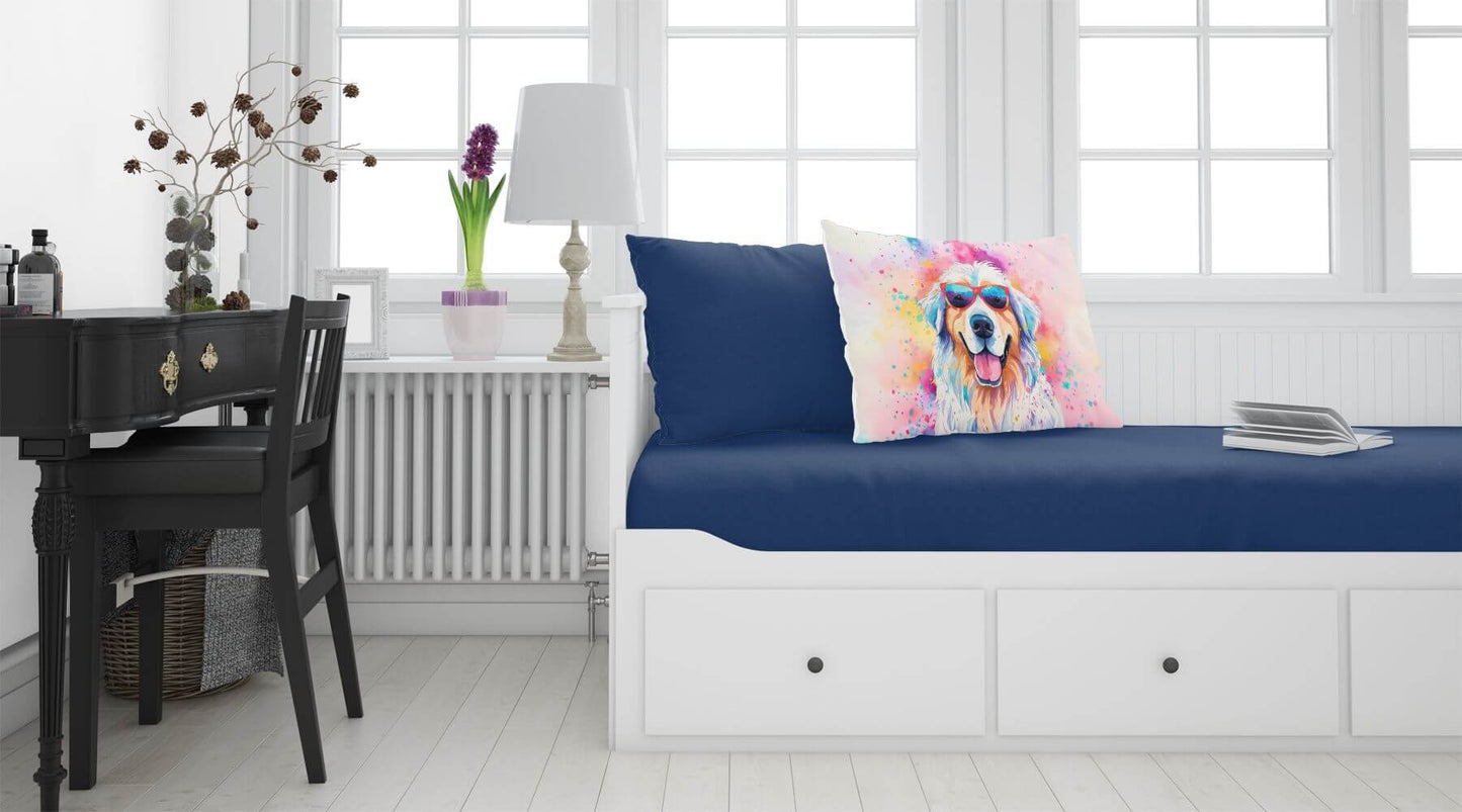 Great Pyrenees Hippie Dawg Standard Pillowcase Lightweight Super Soft Easy Care Decorative Artwork Pillowcase, Standard
