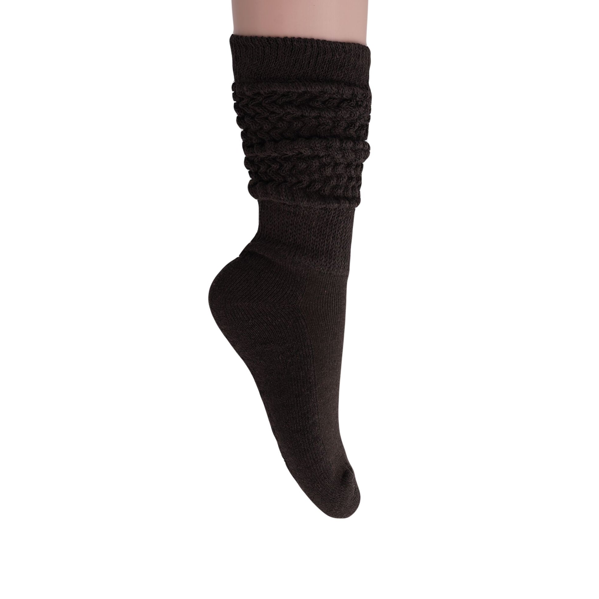 Women's Extra Long Slouch Scrunch Socks Knee High, Cotton Blend, Pack of 2, Fits Shoe Sizes 5-10, 80s Style, 28 Colors