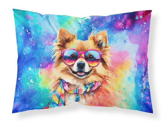 Pomeranian Hippie Dawg Standard Pillowcase Lightweight Super Soft Easy Care Decorative Artwork Pillowcase, Standard