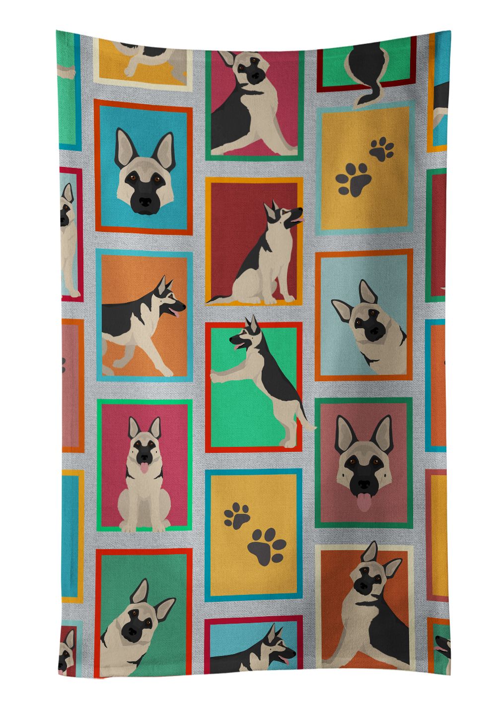 Lots of Black and Silver German Shepherd Kitchen Towel Dish Cloths Guest Hand Towel Decorative Bathroom Towel for Face,Tea, Dishcloth, Kitchen and Bath