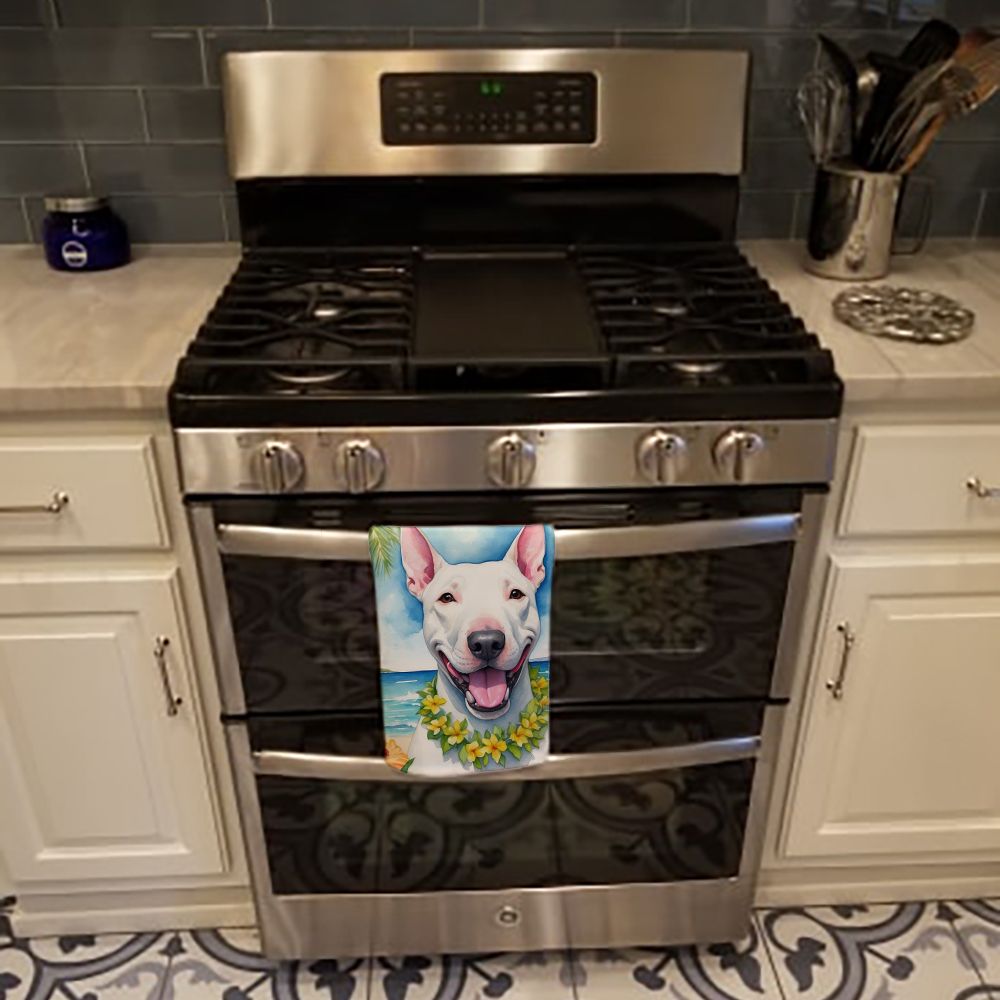 NEW Bull Terrier Luau Kitchen Towel Dish Cloths Guest Hand Towel Decorative Bathroom Towel for Face,Tea, Dishcloth, Kitchen and Bath