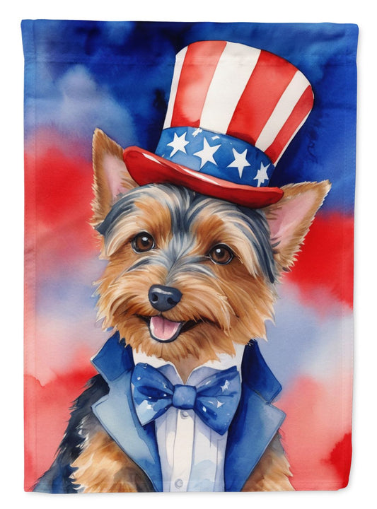 Australian Terrier Patriotic American Garden Flag Mailbox Flag Decorative Yard Flag Banner Outside Patio Artwork Yard Flower Beds, Garden Size, Multicolor