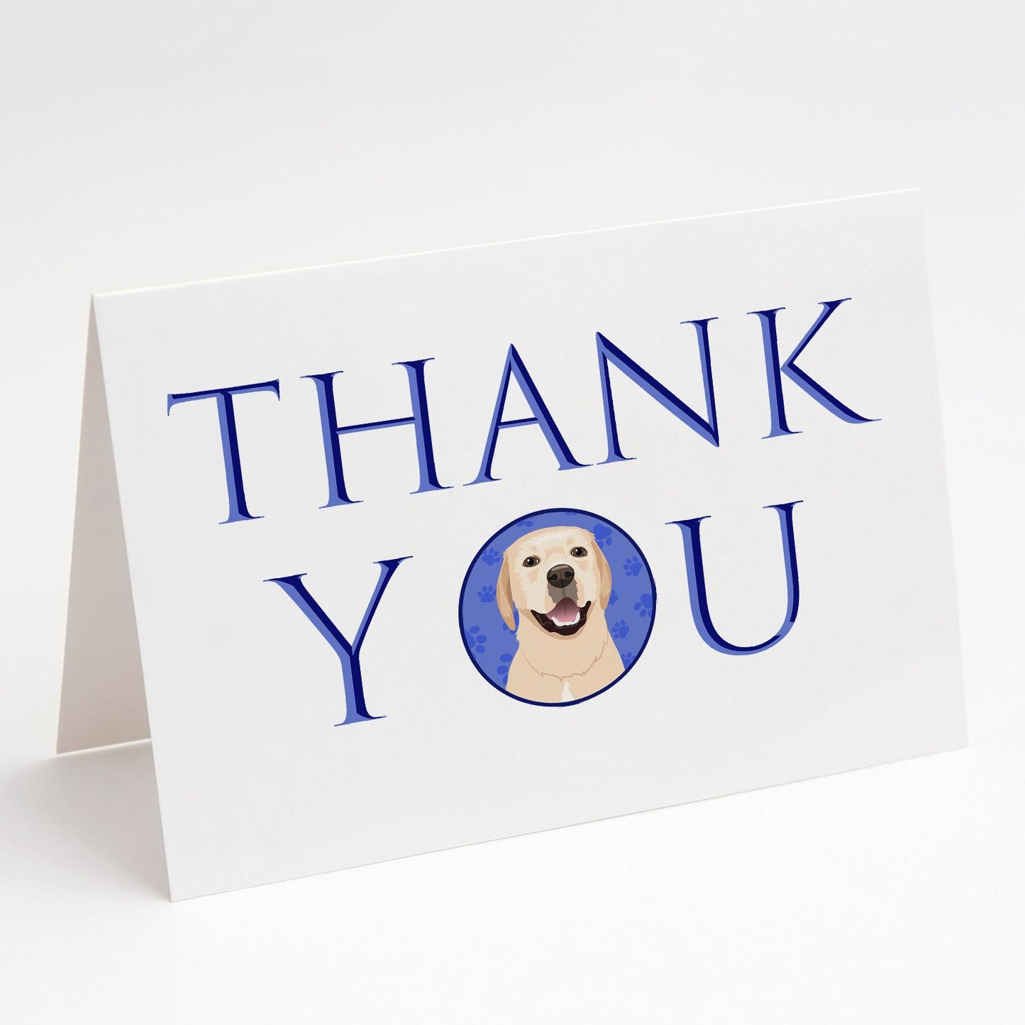 Labrador Retriever Yellow #2 Thank You Greeting Cards Pack of 8 Blank Cards with Envelopes Whimsical A7 Size 5x7 Blank Note Cards
