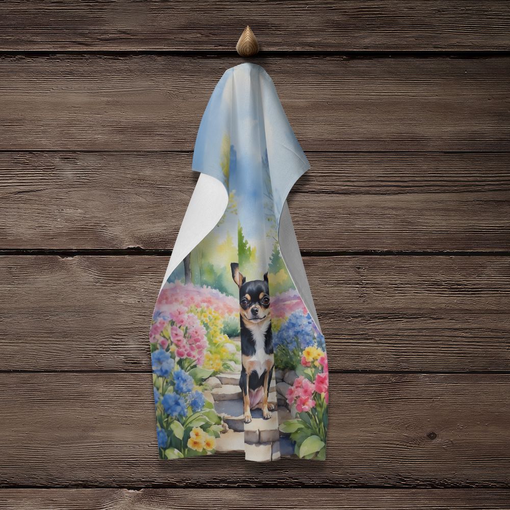 Chihuahua Spring Path Kitchen Towel Dish Cloths Guest Hand Towel Decorative Bathroom Towel for Face,Tea, Dishcloth, Kitchen and Bath