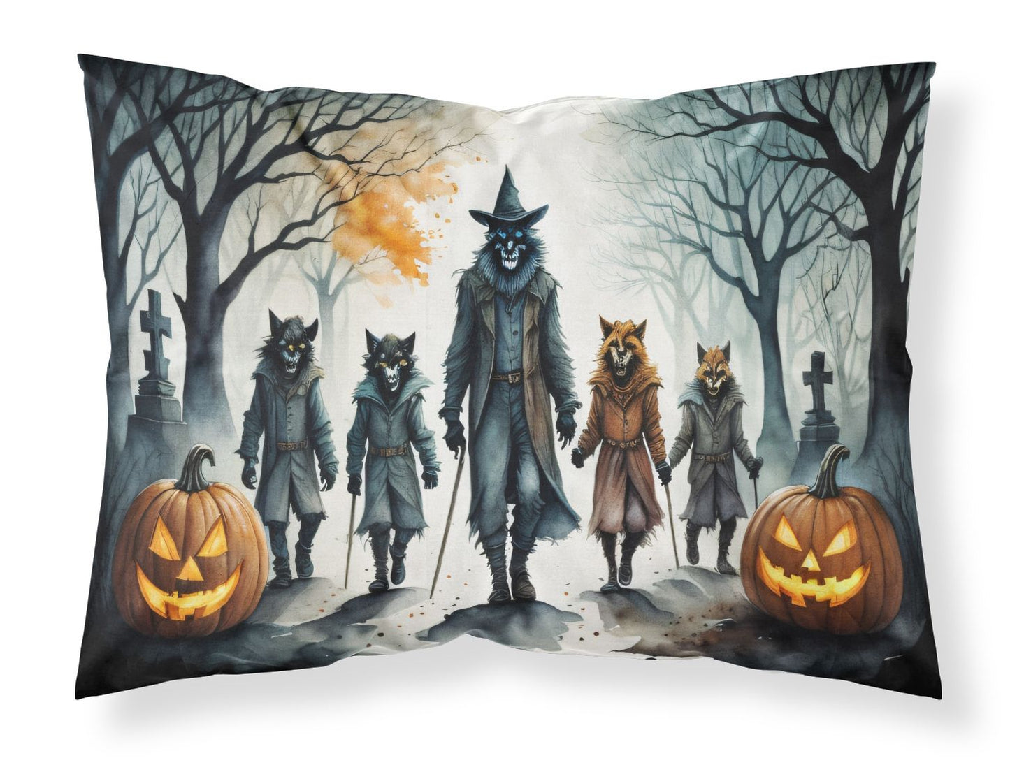 Werewolves Spooky Halloween Standard Pillowcase Lightweight Super Soft Easy Care Decorative Artwork Pillowcase, Standard