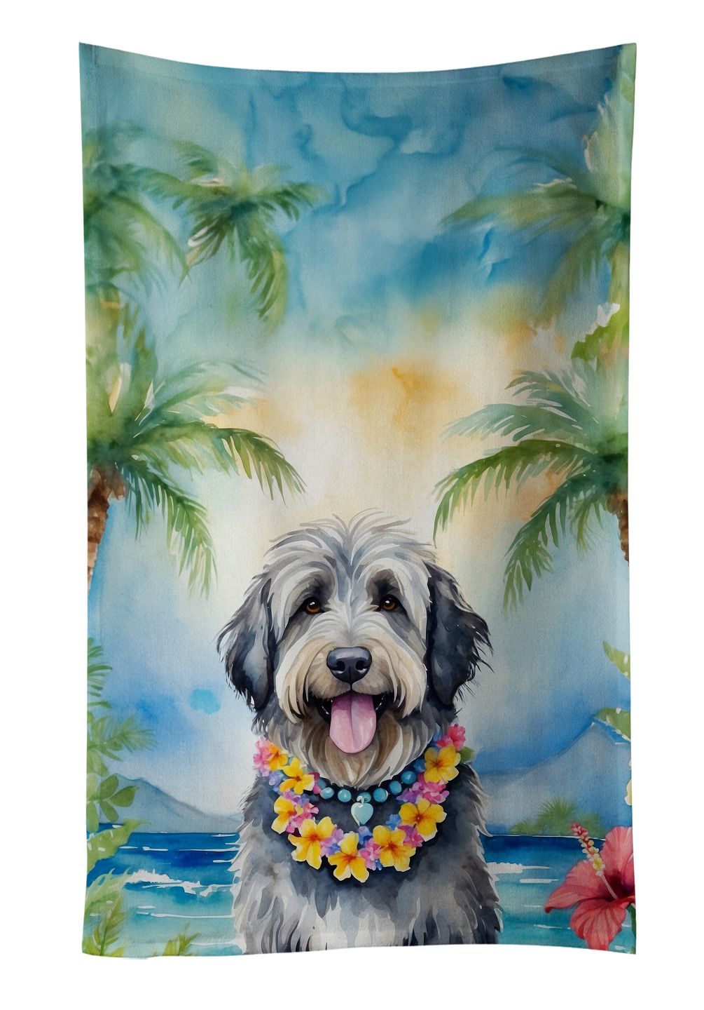 Bergamasco Sheepdog Luau Kitchen Towel Dish Cloths Guest Hand Towel Decorative Bathroom Towel for Face,Tea, Dishcloth, Kitchen and Bath