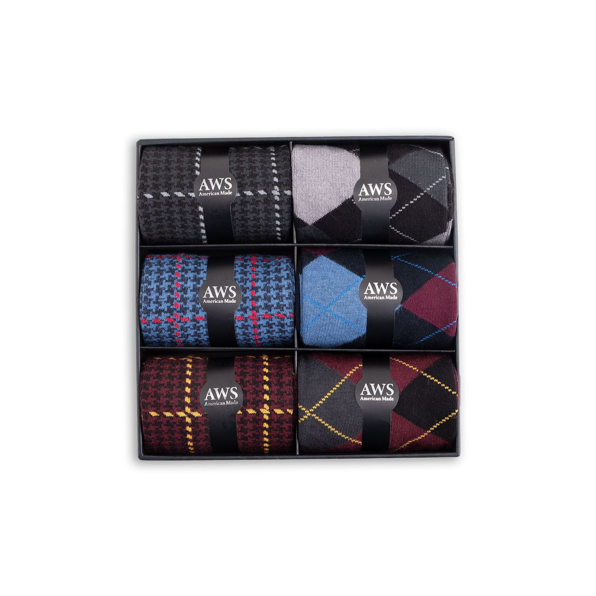 Bamboo Dress Socks for Men Bamboo Fiber Business Trouser Socks 6 Pairs with Gift Box