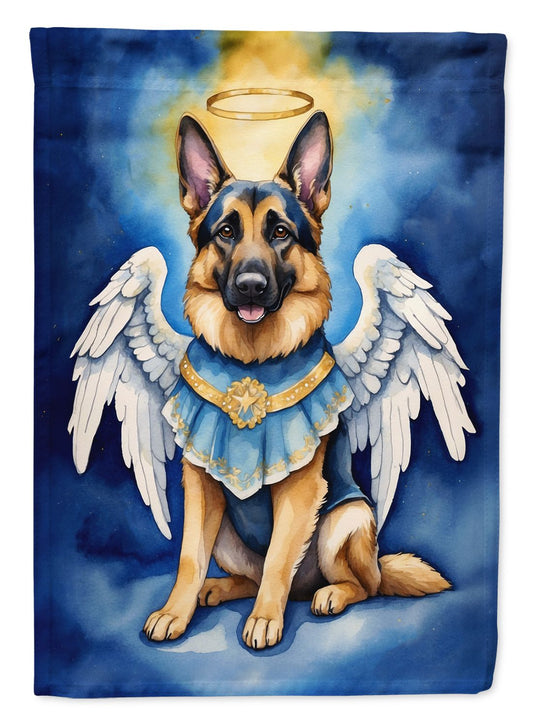 German Shepherd My Angel House Flag Large Porch Sleeve Pole Decorative Outside Yard Banner Artwork Wall Hanging, Polyester, House Size, Multicolor