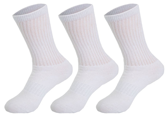 Casual Crew Socks for Women 3 Pairs Solid Color Breathable Sport Socks Shoe Size 5-10 - Clothes For Her Online Store