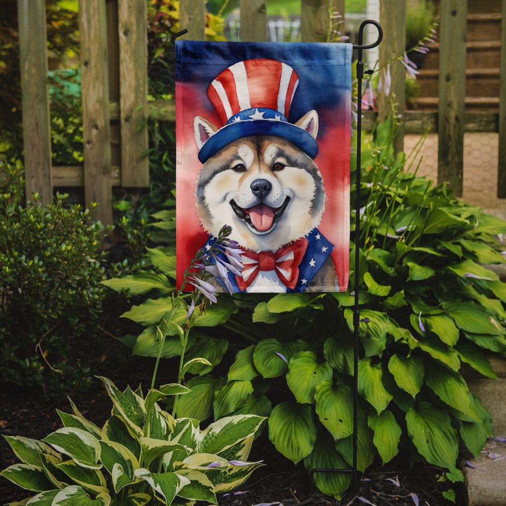 Akita Patriotic American Garden Flag Mailbox Flag Decorative Yard Flag Banner Outside Patio Artwork Yard Flower Beds, Garden Size, Multicolor