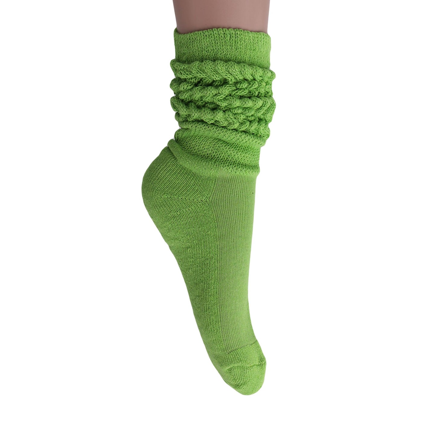 Women's Extra Long Slouch Scrunch Socks Knee High, Cotton Blend, Pack of 2, Fits Shoe Sizes 5-10, 80s Style, 28 Colors