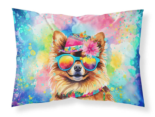 Pomeranian Hippie Dawg Standard Pillowcase Lightweight Super Soft Easy Care Decorative Artwork Pillowcase, Standard