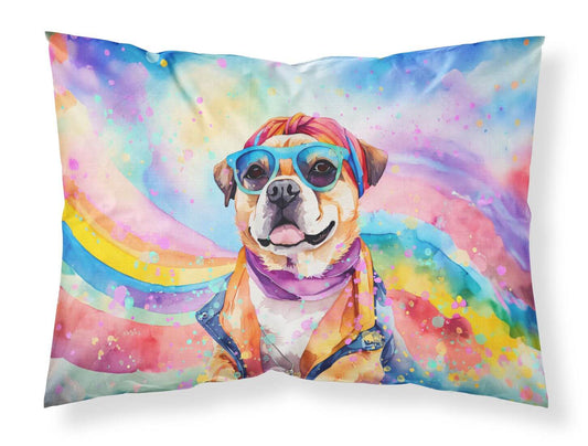 Pug Hippie Dawg Standard Pillowcase Lightweight Super Soft Easy Care Decorative Artwork Pillowcase, Standard