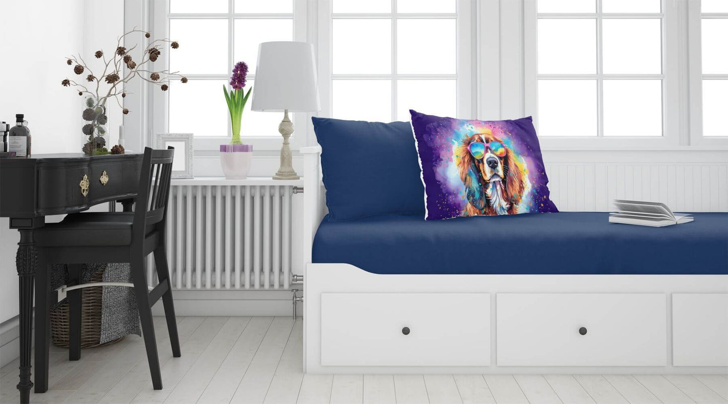 Cavalier Spaniel Hippie Dawg Standard Pillowcase Lightweight Super Soft Easy Care Decorative Artwork Pillowcase, Standard