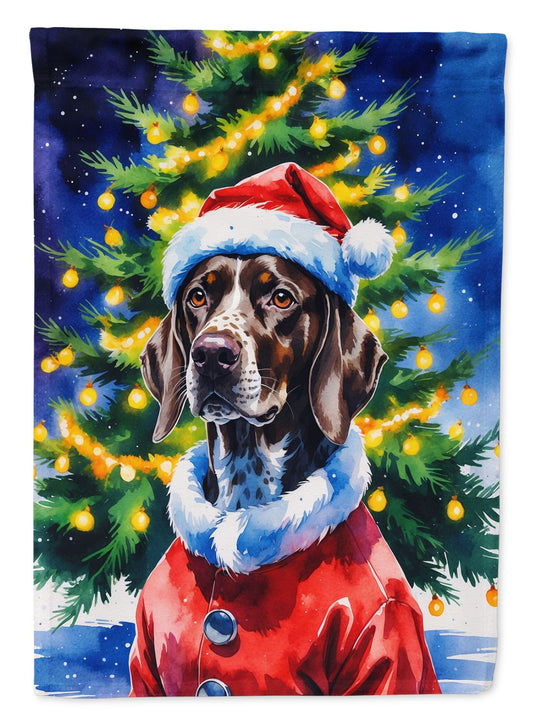 German Shorthaired Pointer Christmas Garden Flag Mailbox Flag Decorative Yard Flag Banner Outside Patio Artwork Yard Flower Beds, Garden Size, Multicolor