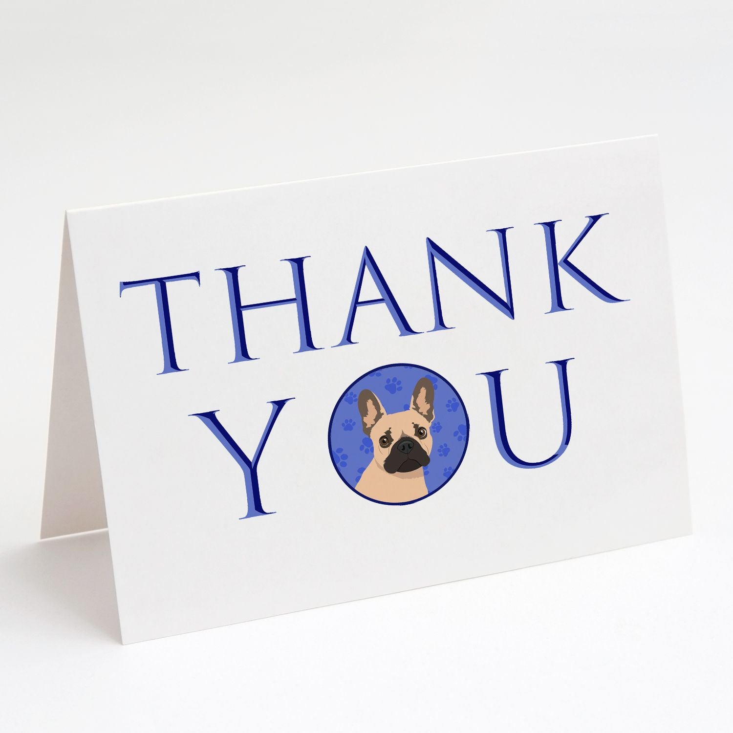French Bulldog Fawn #1 Thank You Greeting Cards Pack of 8 Blank Cards with Envelopes Whimsical A7 Size 5x7 Blank Note Cards