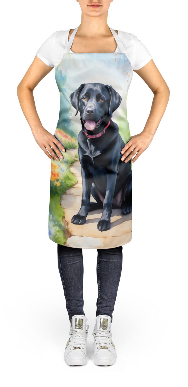 Labrador Retriever Spring Path Apron Cooking Kitchen Server Baking Crafts Gardening for Adult Women Men, Unisex, Large, Multicolor
